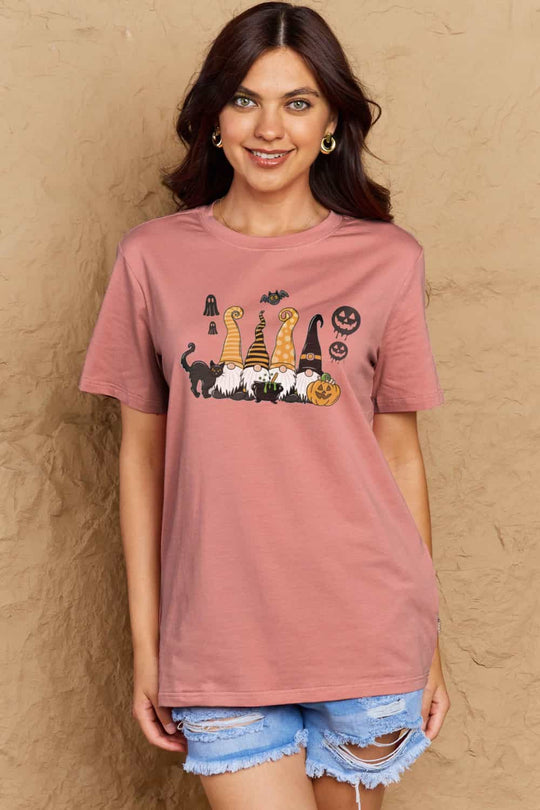 Heidi-Mode | Simply Love Große Halloween-Themen Grafik Baumwoll-T-Shirt