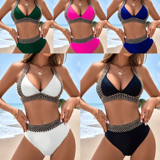 EB | Schlanker, schnell trocknender Bikini mit geteilter Taille