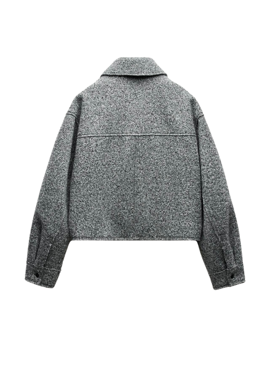 EB | Stil Bouclé Graue Jacke