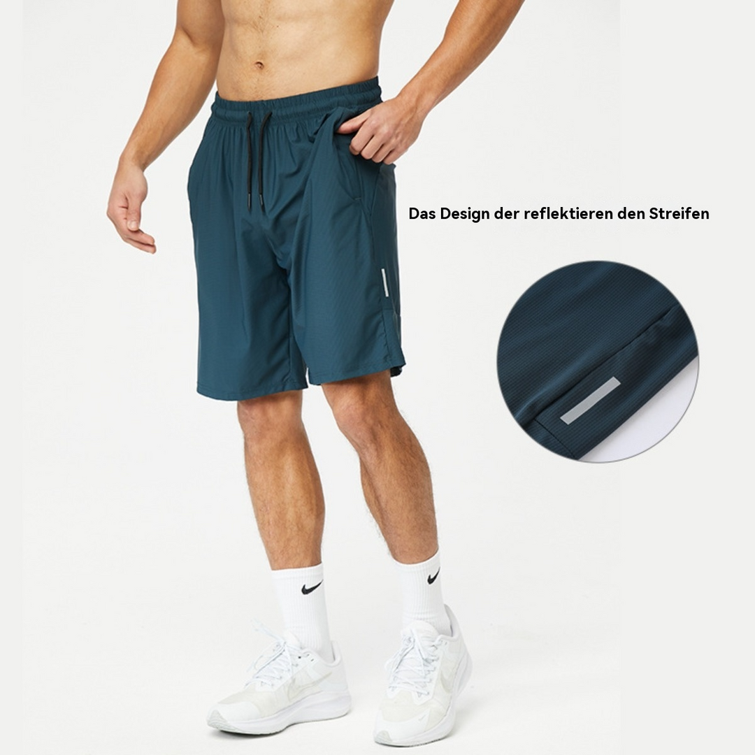 EB | Schnelltrocknende Sportshorts mit reflektierendem Streifen