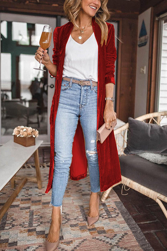 EB | Damen Stylische Wildleder Kimono Jacke