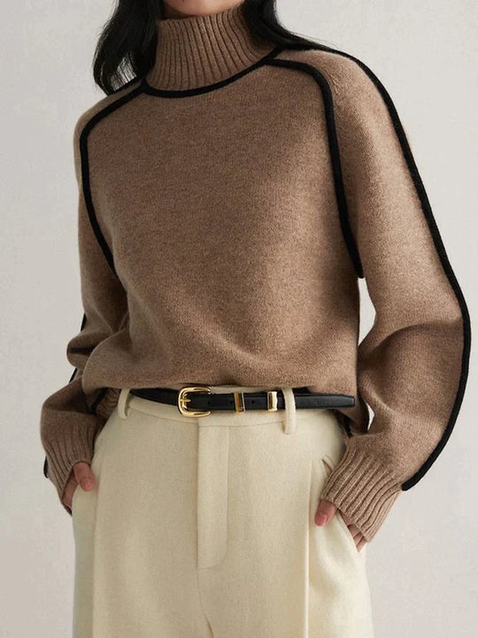 EB | Brauner Rollkragenpullover
