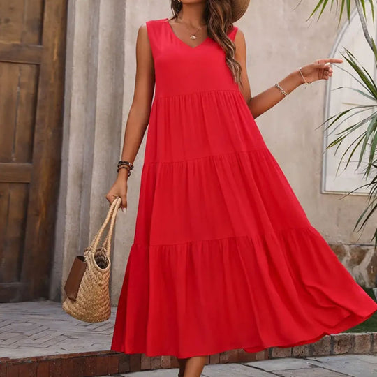 EB | Spleißkleid mit V-Ausschnitt