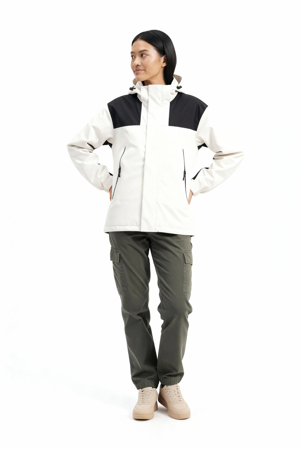 Damen Fleece 3-in-1 Winterjacke mit Kapuze & Wärmefunktion | EB