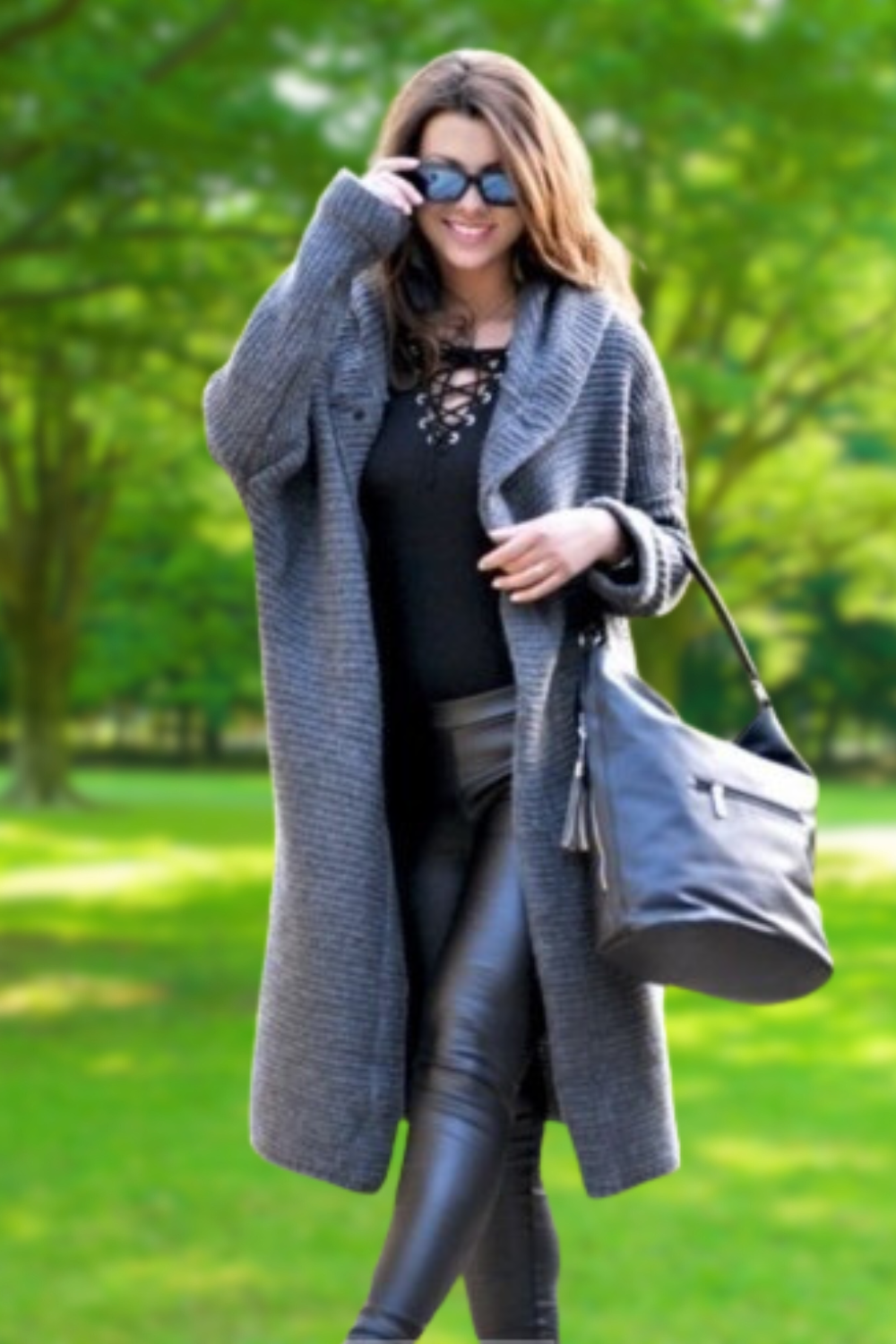 EB | Elegante Lange Strickjacke