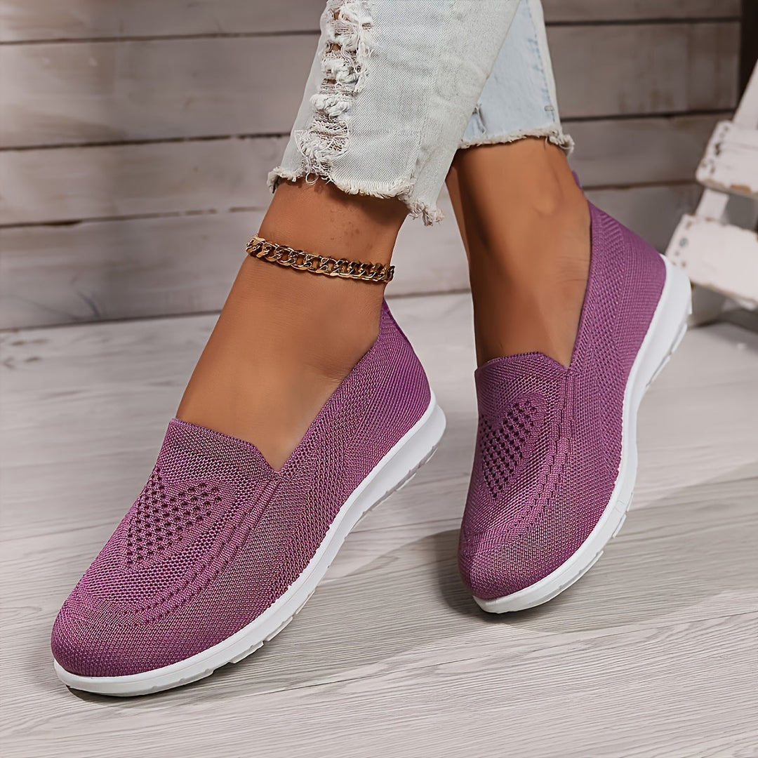 EB | Einfarbige Gestrickte Sneaker Für Damen