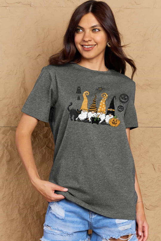 Heidi-Mode | Simply Love Große Halloween-Themen Grafik Baumwoll-T-Shirt