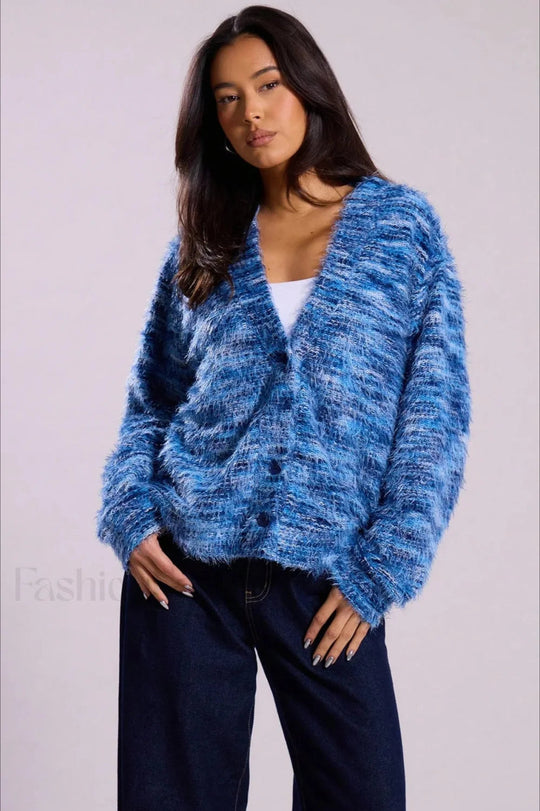 EB | Gemütlicher Vintage Gestreifter Cardigan mit V-Ausschnitt