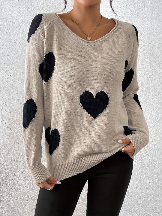 EB | Pullover mit Herzmuster für romantischen Winterstil