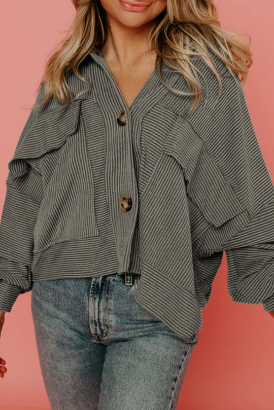 EB | Hemdjacke Aus Rippstoff Baumwollmischung Lässig und Stilvoll