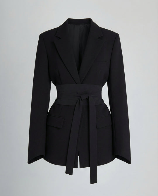Taillierter Gürtel Blazer Damen | EB