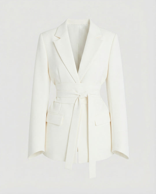 Taillierter Gürtel Blazer Damen | EB