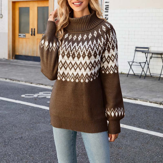 EB | Geometrischer Strickpullover Mit Eleganter Struktur