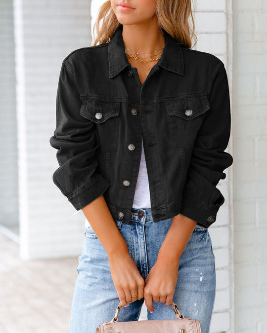 EB | Modische Jeansjacke mit Knöpfen und Taschen