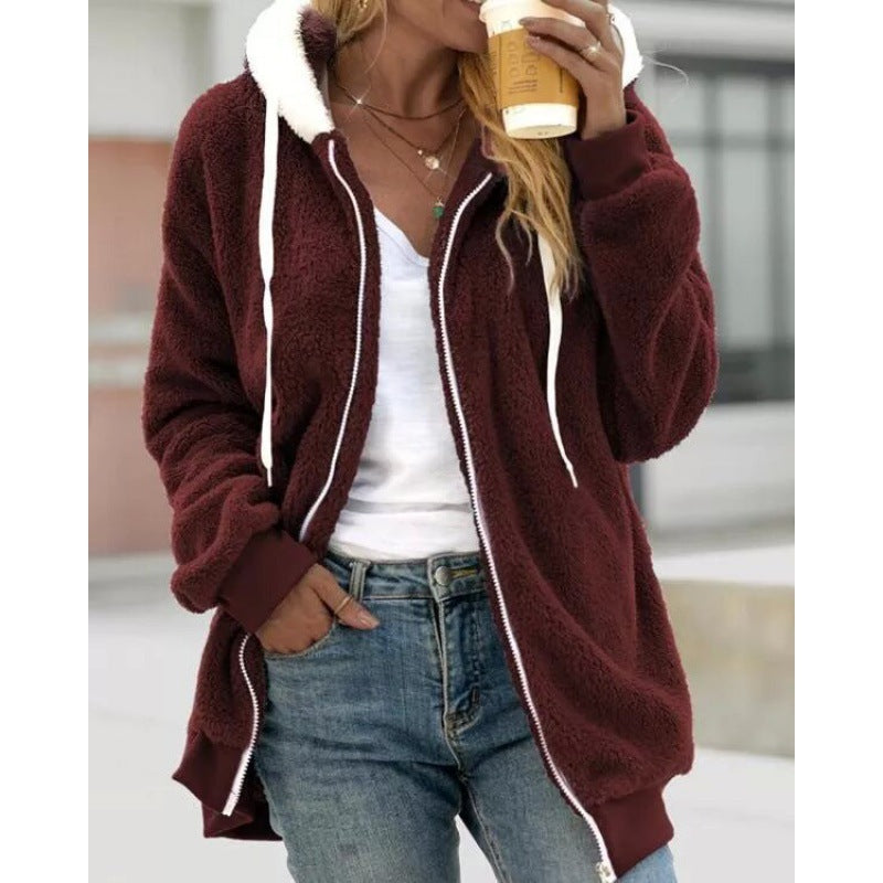 EB | Cardigan Kuschelige Kapuzenjacke Für Frauen