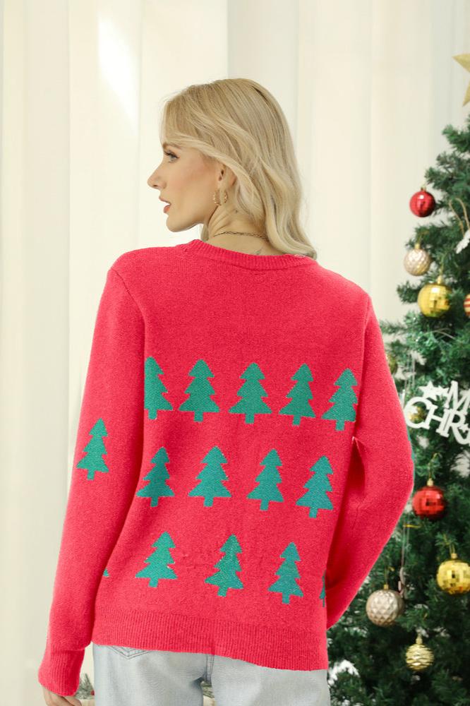 EB | Funkelnder Pailletten Weihnachtbaum Strickpullover