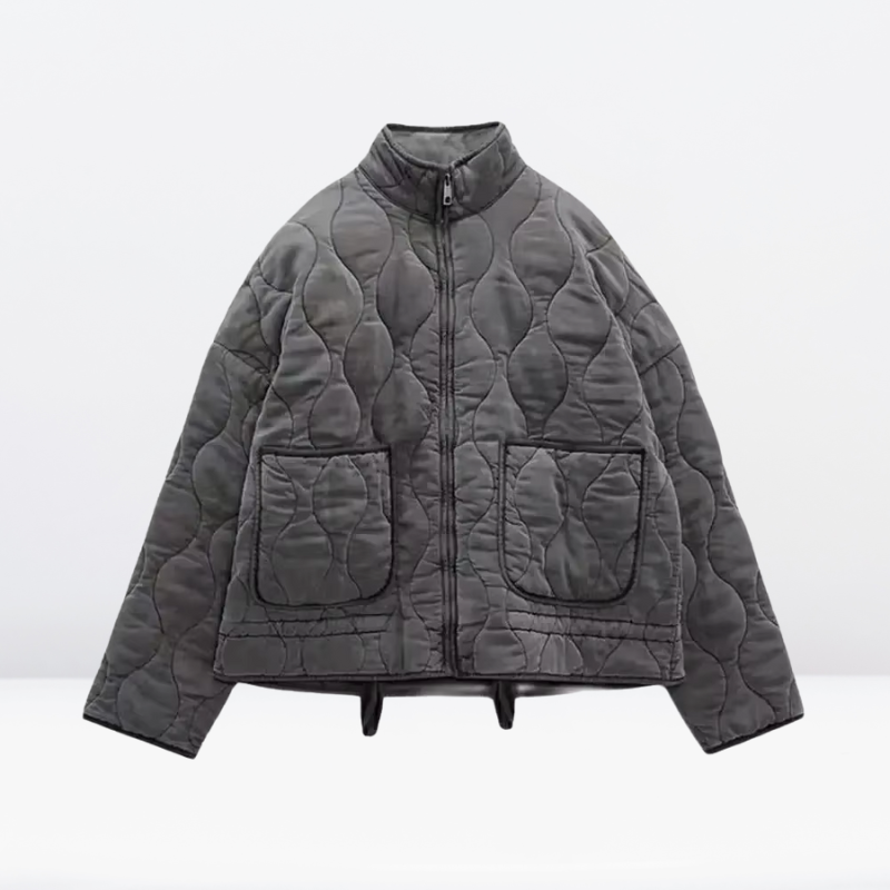 EB | Damen Steppjacke mit Kordelzug & Reißverschluss