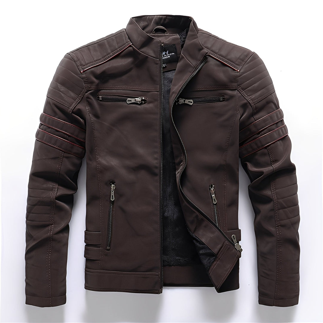 EB | Stylische Motorrad Vegan-Lederjacke für Herren