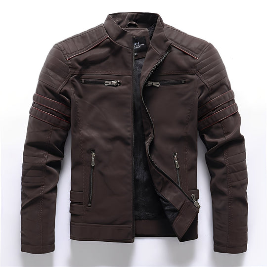 EB | Stylische Motorrad Vegan-Lederjacke für Herren
