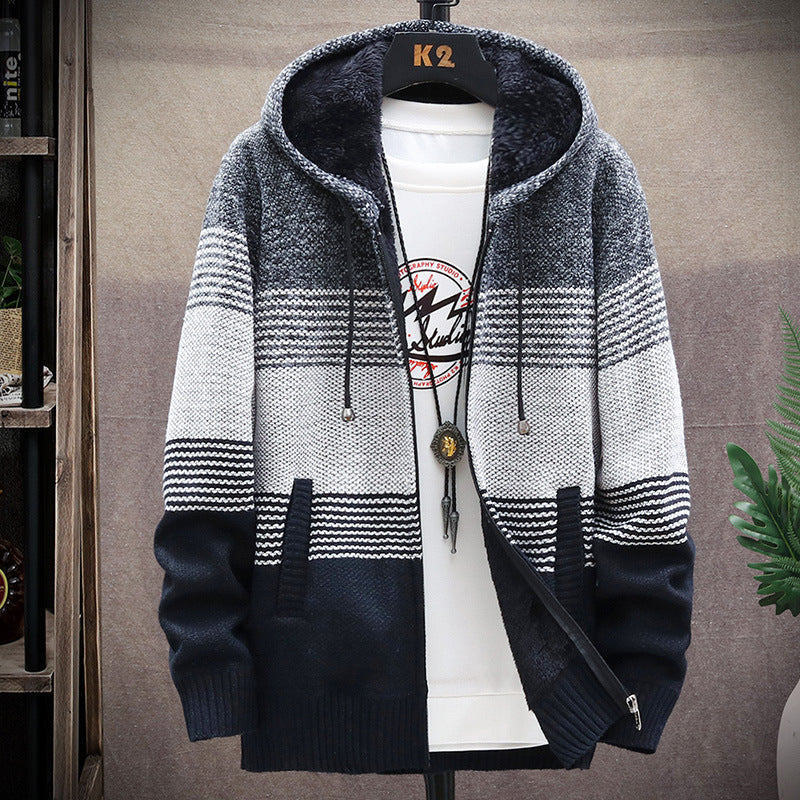 EB | Lässige lange Jacke mit Kapuze für Männer