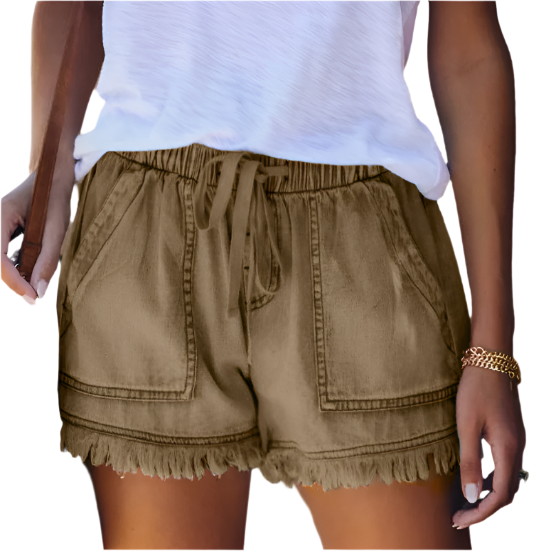 EB | High-Waist Denim-Shorts