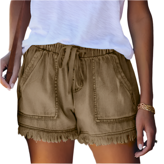 EB | High-Waist Denim-Shorts