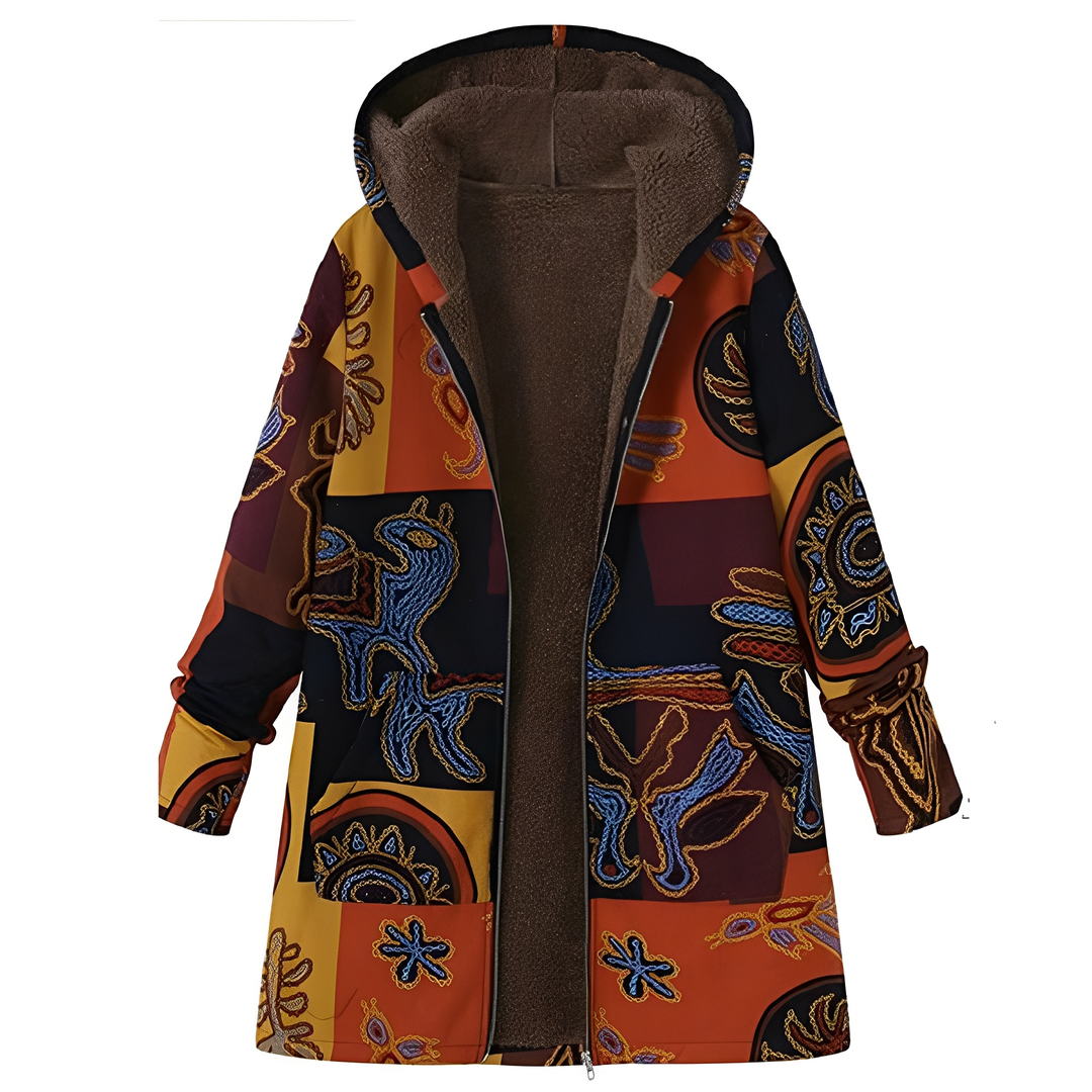 EB | Vintage-Jacke mit Muster für Damen