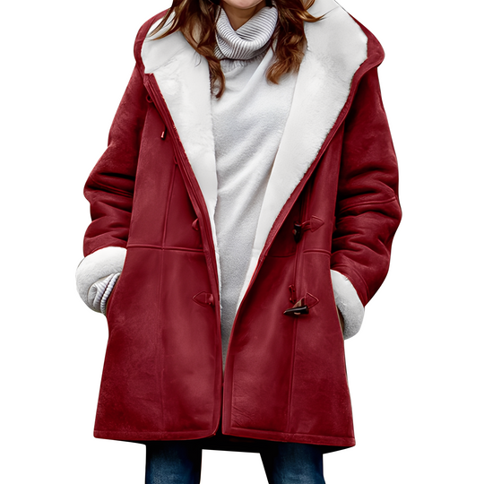 EB | Lässiger Duffle-Mantel mit Kapuze für Frauen