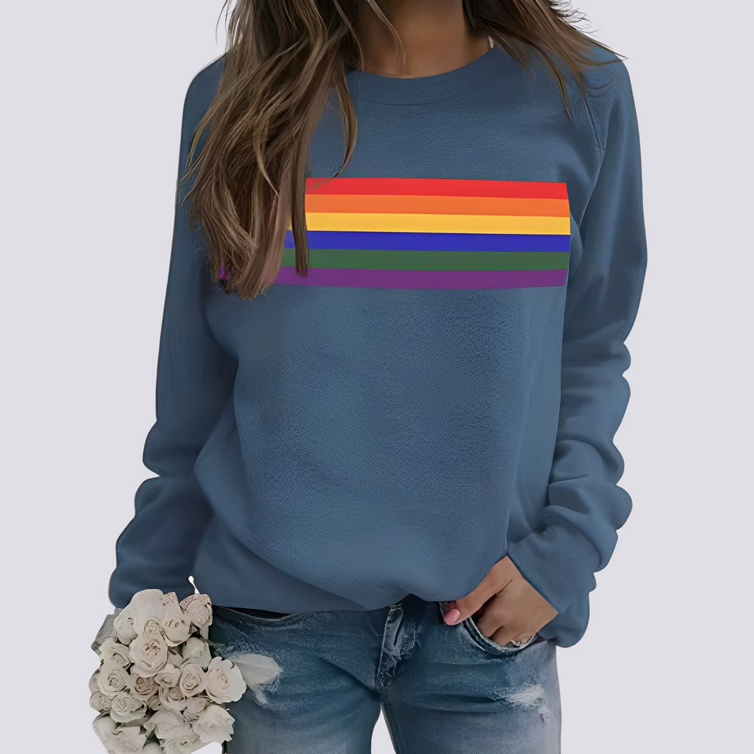 EB | Moderner Damenpullover mit Farbigem Muster