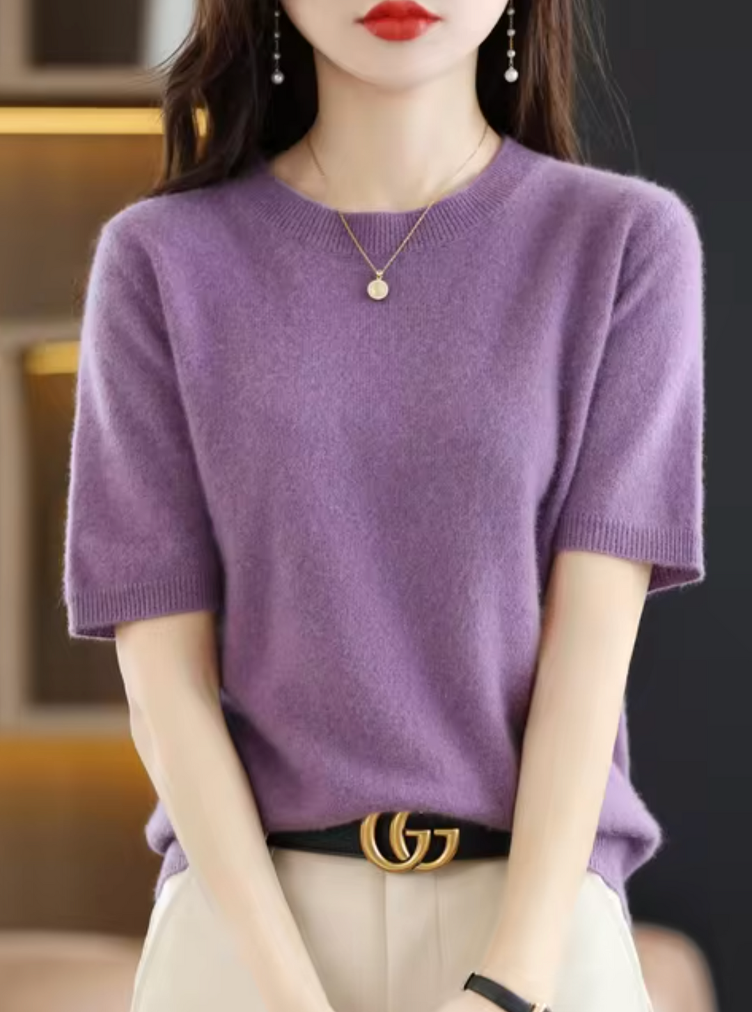 EB | Kurzärmliger Wollpullover