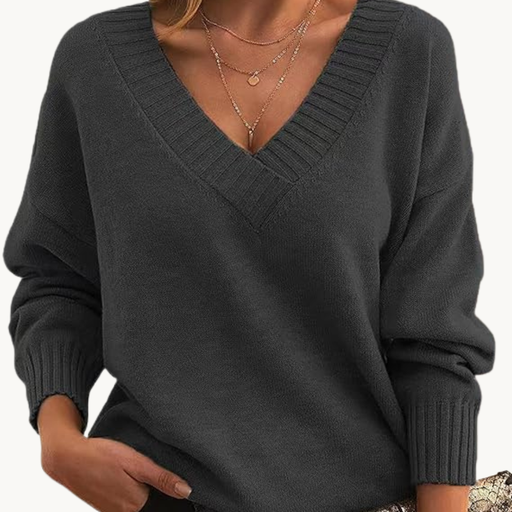 EB |Pullover mit V-Ausschnitt für Frauen