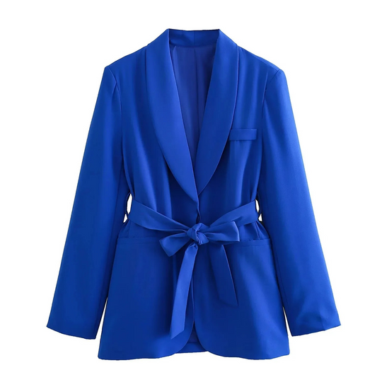 EB | Mehrfarben Hausbekleidungsstil Blazer und Hose Set