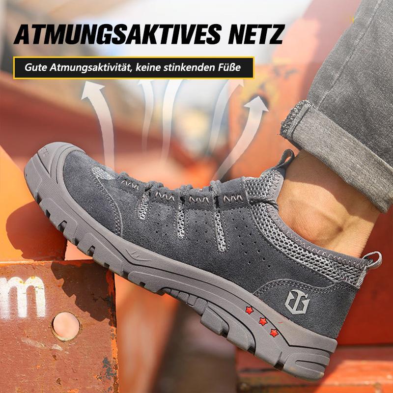 Herren Anti-Smashing Anti-Piercing Big Toe Cap Sicherheitsschuhe Freizeitschutzschuhe EB