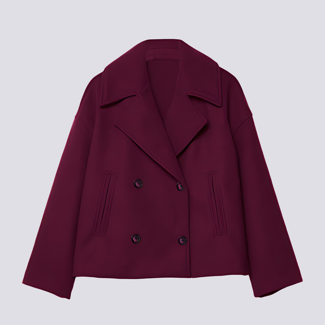 EB | Schicke kurze Wolljacke mit Reverskragen für Damen