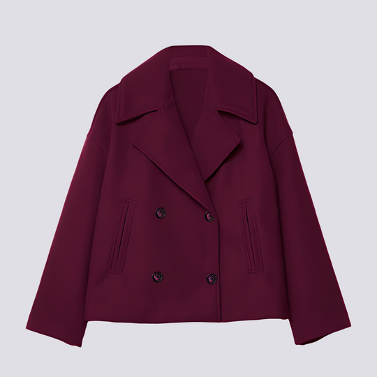 EB | Schicke kurze Wolljacke mit Reverskragen für Damen