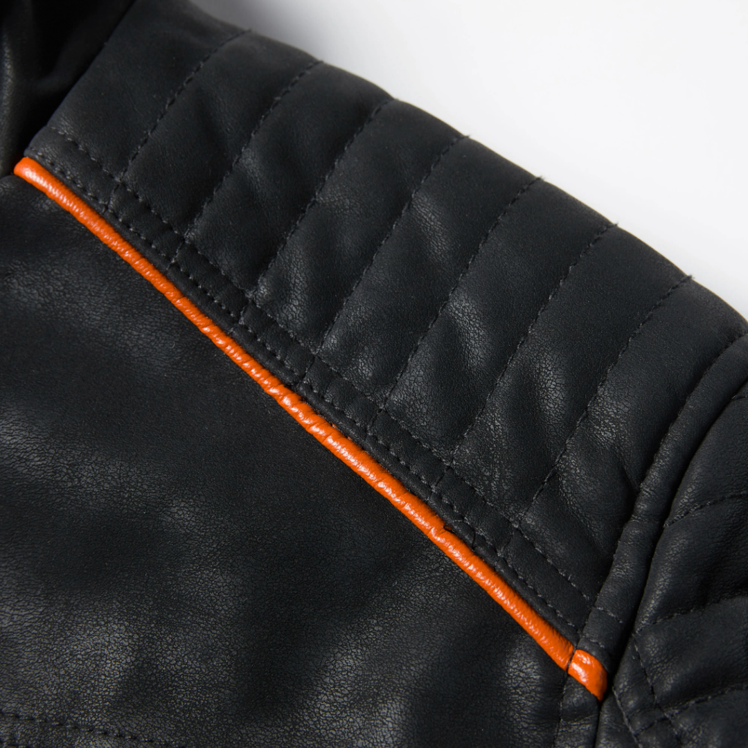 EB | Herren Dick Gepolstertes Lederjacke