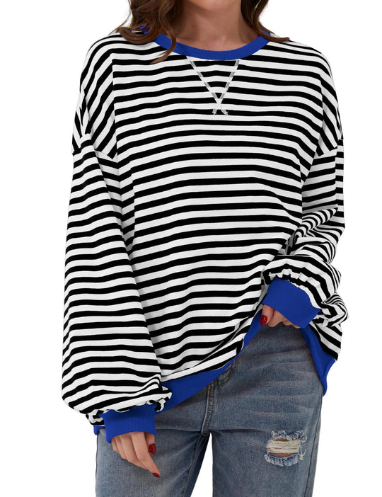 EB | Eleganter, lockerer Damenpullover mit Streifen