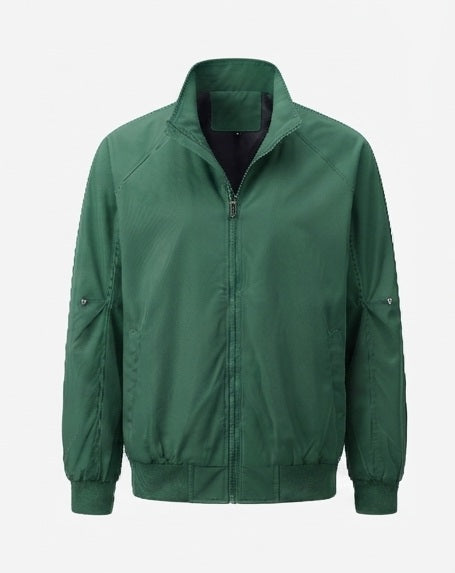 Herren leichter Urban-Blouson mit Stehkragen, elastischem Saum und Ärmeltasche EB