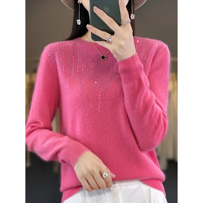 EB | Sweatshirt - Weicher Strickpullover mit funkelnden Details