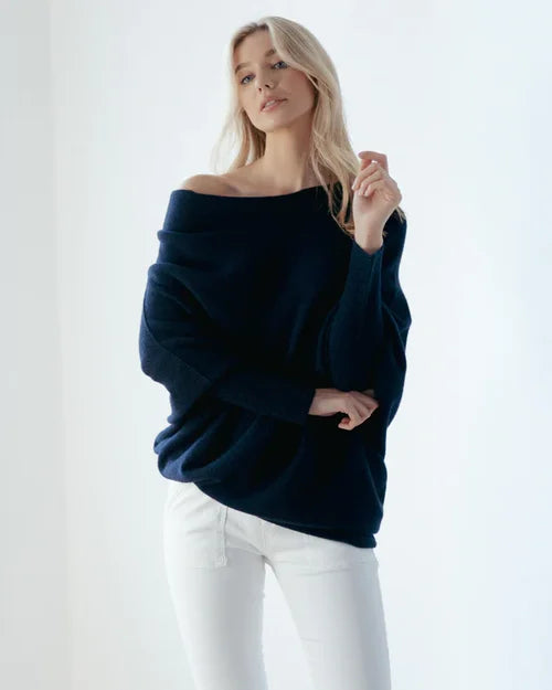 EB | Asymmetrisch drapierter Pullover