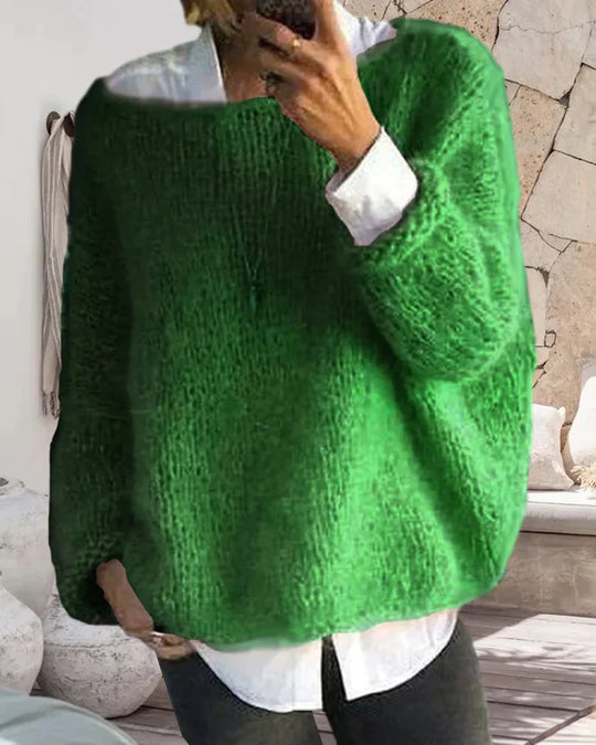 EB | Mehrfarbiger Off Shoulder Pullover