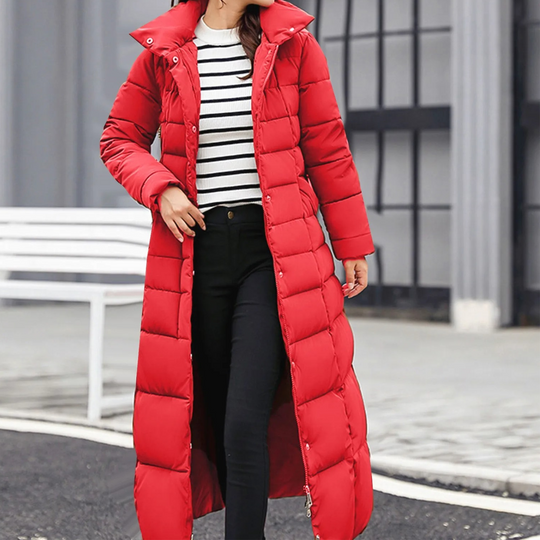 EB | Elegante Pufferjacke mit Umlegekragen und Knopf für Damen