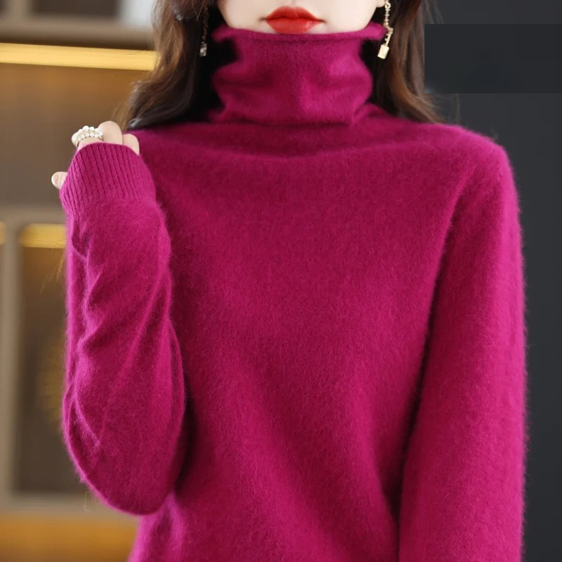EB | Pullover Damen Weicher Rollkragenpullover, Warm & Luxuriöses Design