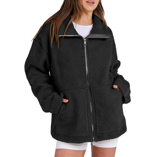EB | Locker Wollmantel mit Rollkragen für Damen