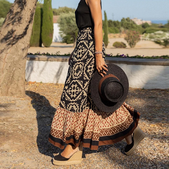 EB | Trendiger Geometrischer High-Waist-Rock für Lässiges Tragen