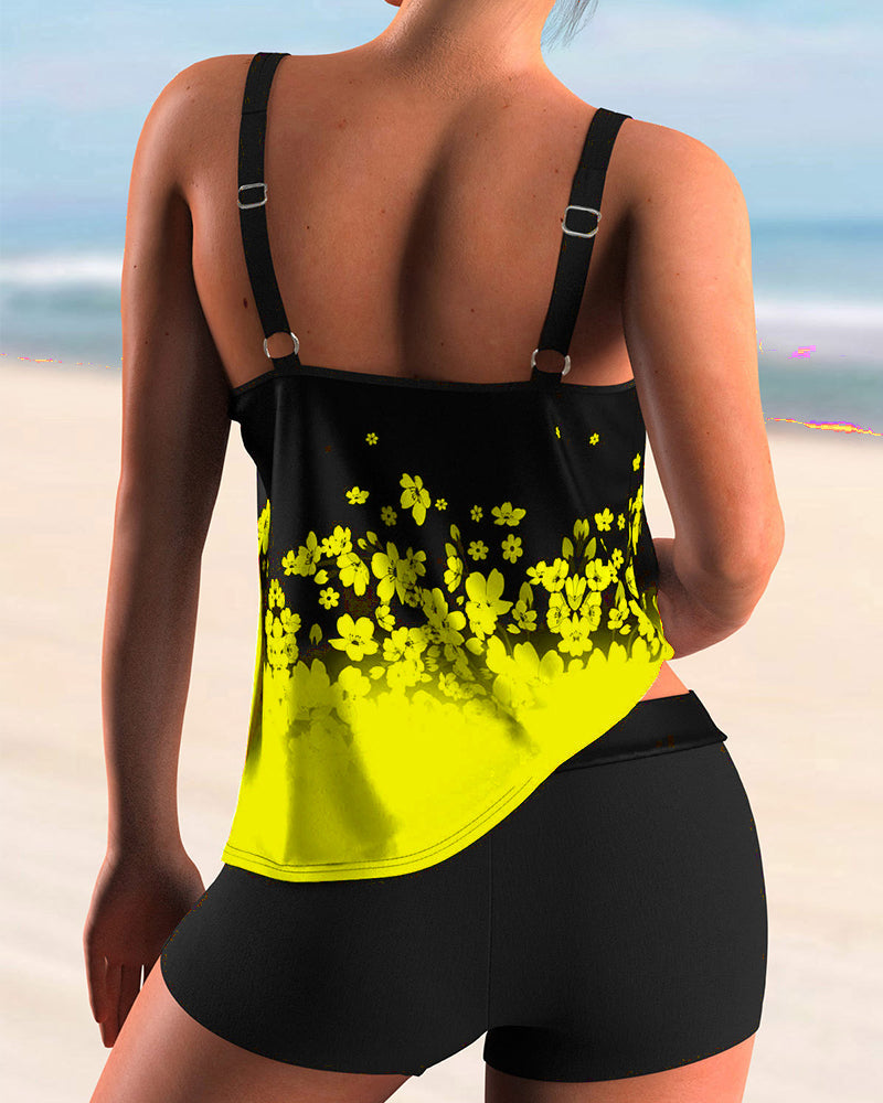 EB | Blumenmuster Tankini Set