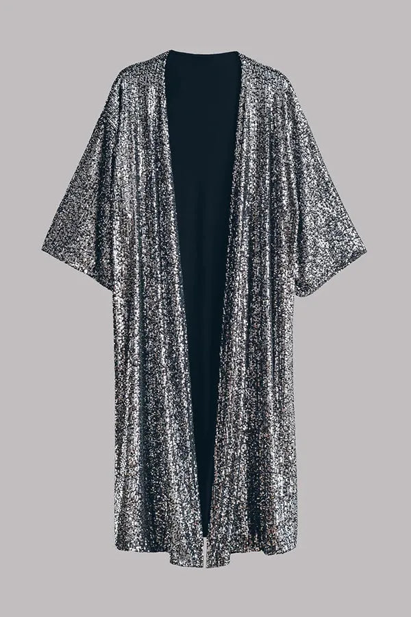 EB | Glamour Kimono aus Pailletten mit Schlüsselloch