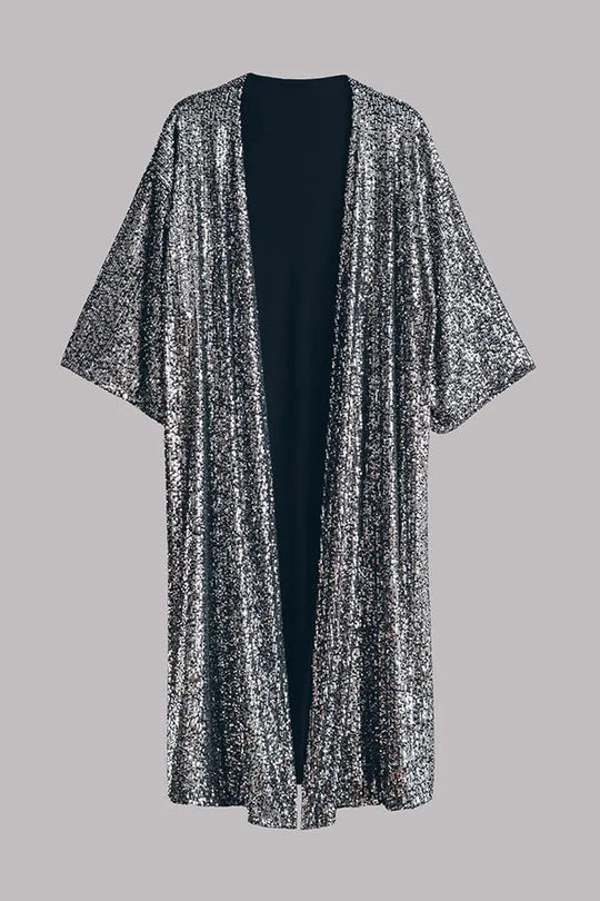 EB | Glamour Kimono aus Pailletten mit Schlüsselloch