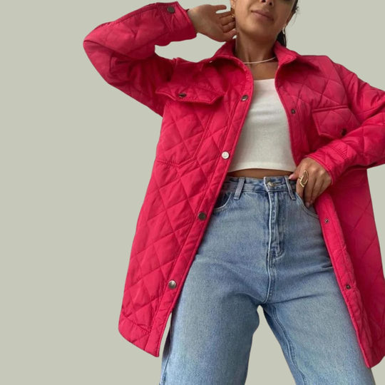 EB | Klassische gesteppte Jacke mit Druckknöpfen