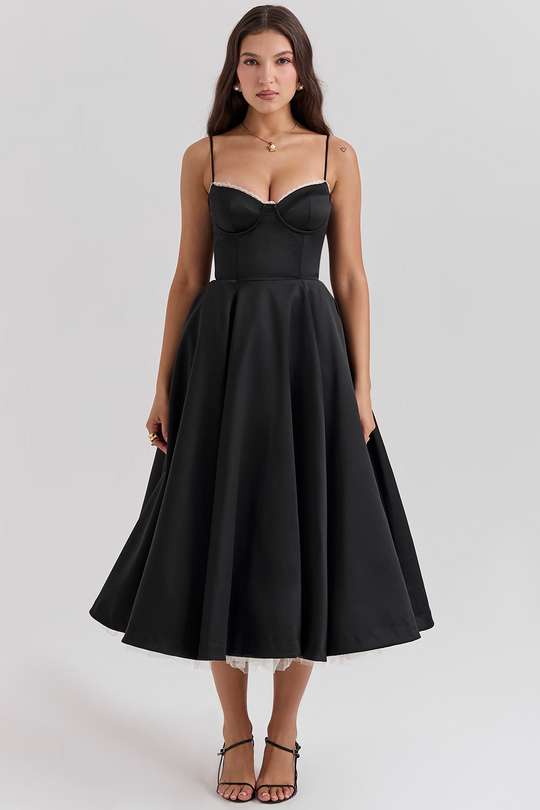 EB | Elegantes Schlankmachendes Kleid Für Damen